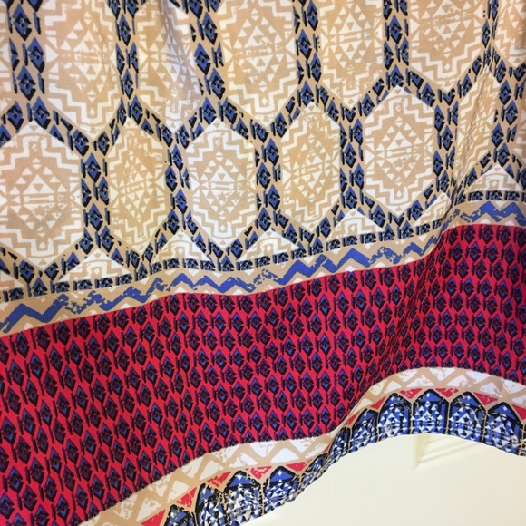 Jemma | Multi-Pattern Printed Peasant Top - Picture 6 of 9